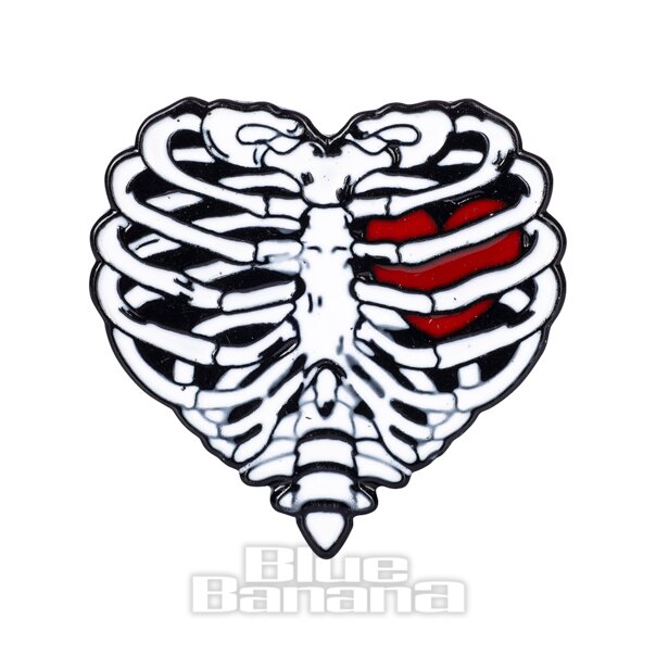 Blue Banana Brustkorb Pin-Abzeichen (Schwarz) | Blue Banana