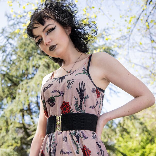 Jawbreaker Flower Spirit Maxi Dress (Multicolor) | Alternative Fashion, Goth Clothing