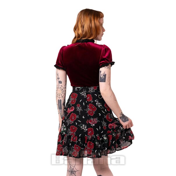 Hell Bunny Blooming Elle Skirt (Black) | Blue Banana