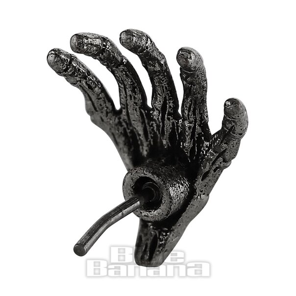 Blue Banana Poliertes Titan 1,2 X 8 Mm Skeletthand Fadenloses Oberteil (Silber) | Blue Banana