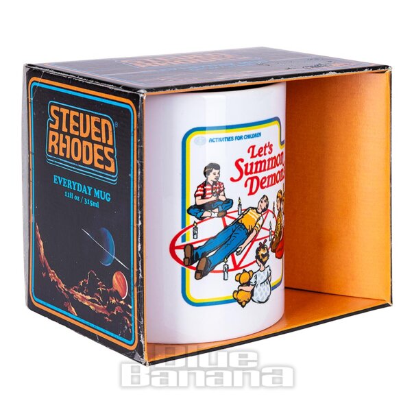 Steven Rhodes Invoquemos Demonios Taza (Blanco) | Blue Banana