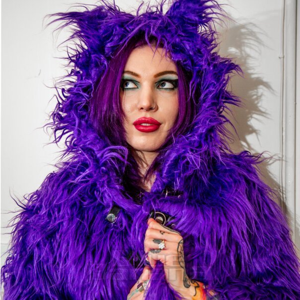 Banned Buffy Fuzzy Jacke (Lila) | Blue Banana
