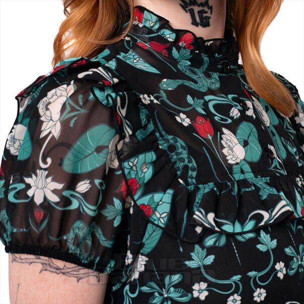 Hell Bunny Medea Blouse (Black) | Blue Banana