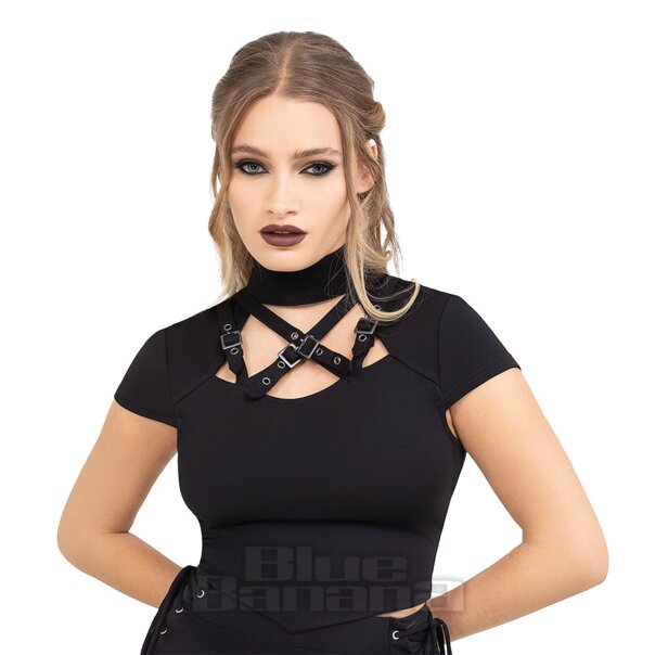 Killstar Nightbriar Harness Top (Black) | Blue Banana