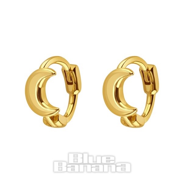 Cerchi clicker Moon in oro sterling Blue Banana | Banana Blu