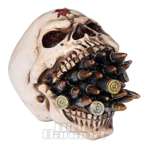 Nemesis Now Bite The Bullet Skull Ornament | Blue Banana