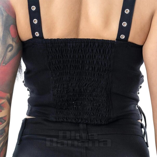 Heartless Kahlo Top Corto (Negro) | Blue Banana
