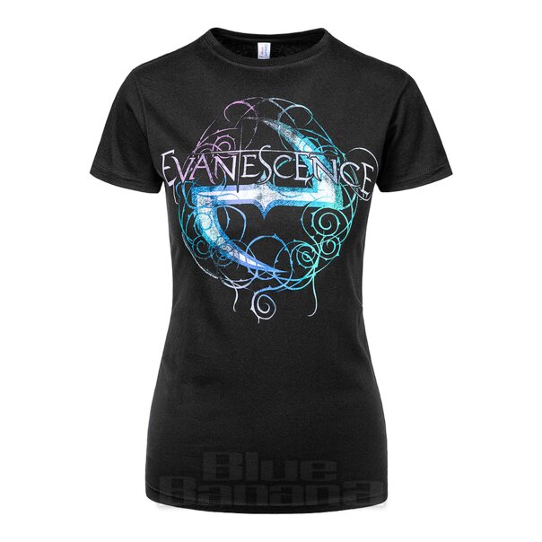 Official Evanescence Worn Skinny T-Shirt (Black) | blue Banana