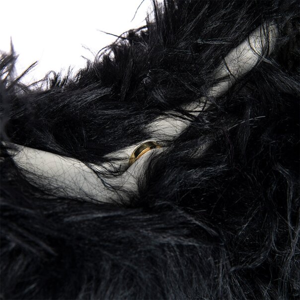 Blue Banana Long Fur Bag (Black) | Alternative Accessories