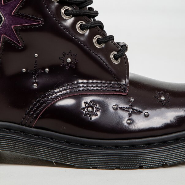 Dr Martens 1460 Wg Arcadia Velvet Boots (Purple) | Autumnal Bootss