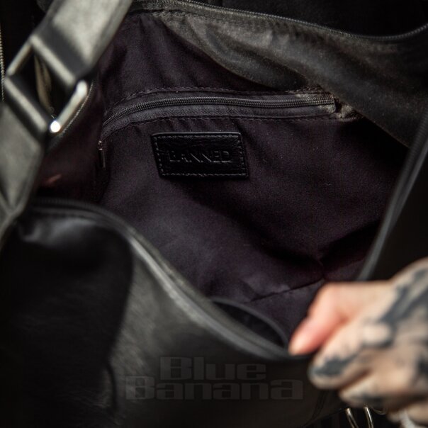 Banned Iron Halo Hobo Bag (Black) | Alternative Accessories | Alternative Handbags
