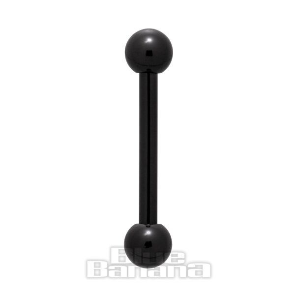 Barre en titane noir Blue Banana (noir) | Bijou de piercing