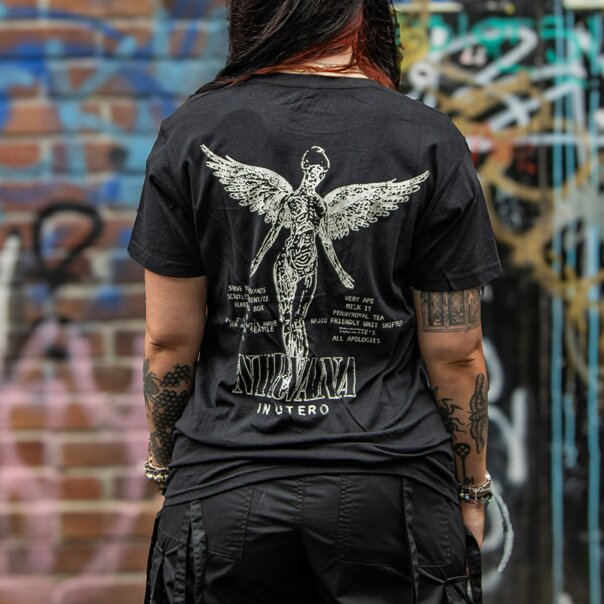 Nirvana In Utero T-Shirt (Carbon) | Official Band Merch