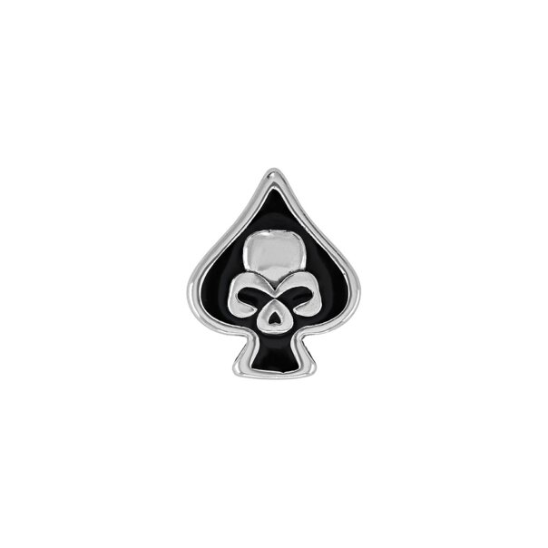 Blue Banana Chirurgenstahl Totenkopf Spaten Labret (Silber) | Körperpiercingschmuck
