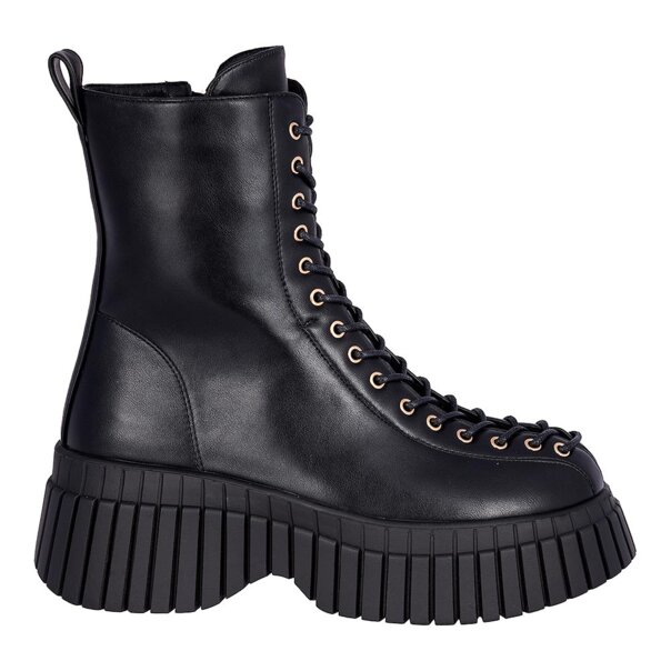 Bleeding Heart 15-Eye Boots (Black) | Alternative Footwear