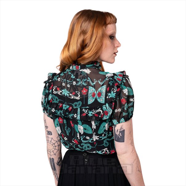 Hell Bunny Medea Blouse (Black) | Blue Banana