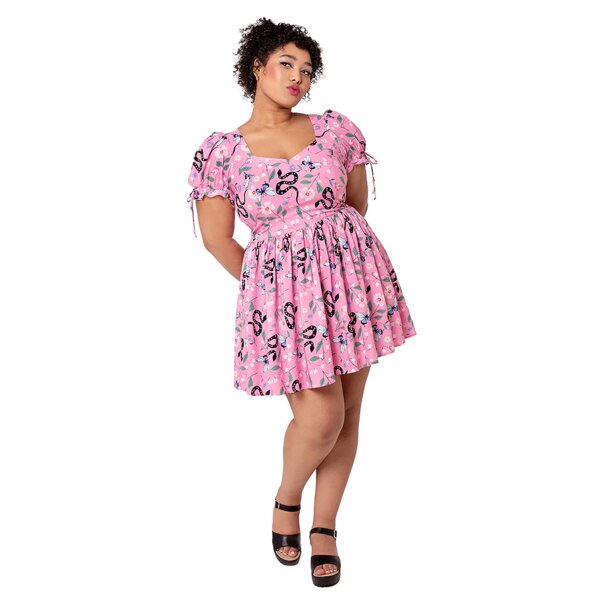 Hell Bunny Ma Boheme Mini Dress (Pink) | Gothic Summer Clothing