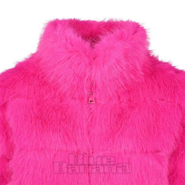 Blue Banana – Kunstpelzjacke mit Reißverschluss (Pink) | Blue Banana