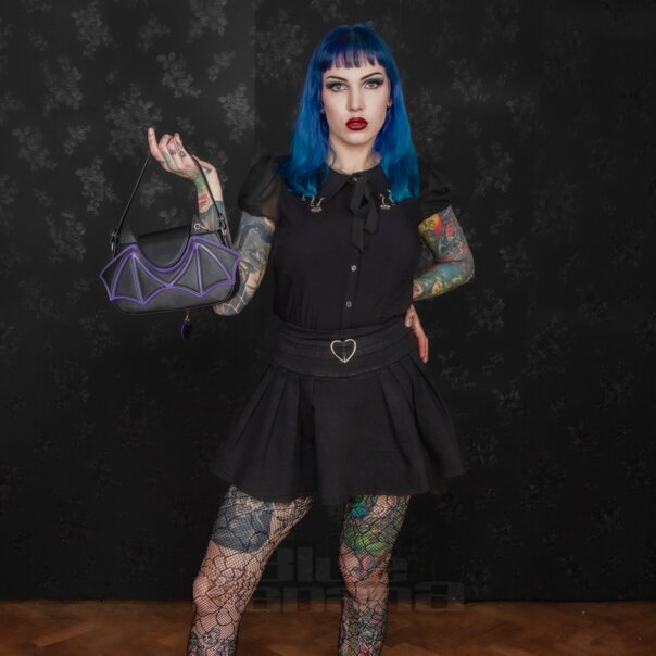 Hell Bunny Charming Blouse (Black) | Blue Banana