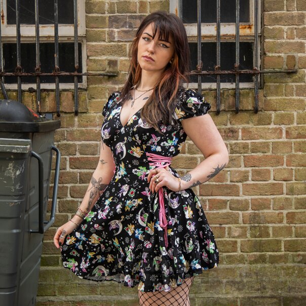 Hell Bunny X Care Bear Roxi Care Bears Dress (Black) | Alternative Clothing, Kawaii Fashion