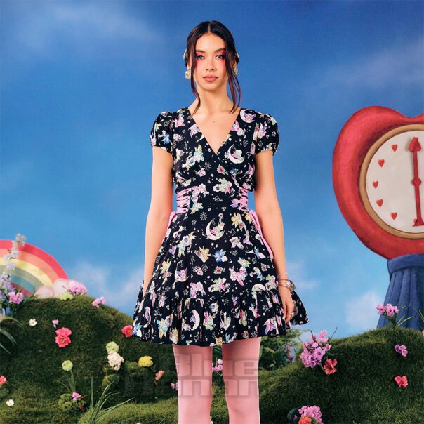 Hell Bunny X Care Bear Roxi Care Bears Dress (Black) | Alternative Clothing, Kawaii Fashion