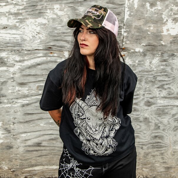 Blue Banana Ram T-Shirt (Black) | Printed T-Shirts