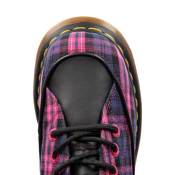 Dr Martens Buzz 5 Eye Tartan Woven Scarpe (Viola) | Blue Banana
