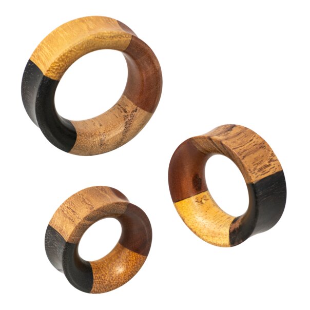 Blue Banana 4 Quarter Wood Flesh Tunnel (Braun) | Flesh Tunnel Piercing