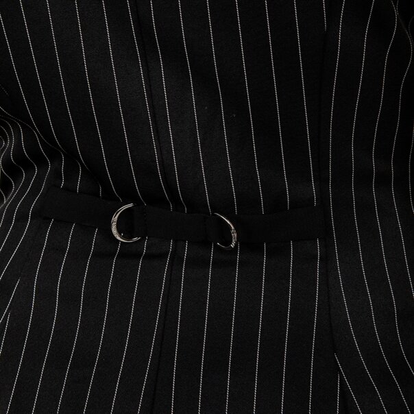 Banned X Blue Banana Pinstripe Core Dress (Black) | Gothic Mini Dress
