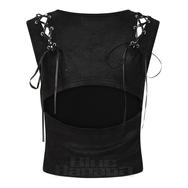 Banned Rogue Ribbon Top (Black) | Alternative Fashion, Goth Clothing