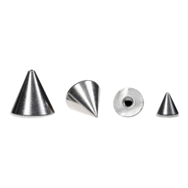 Blue Banana Surgical Steel Dermal Top Cone (Silver) | Piercing Add-On