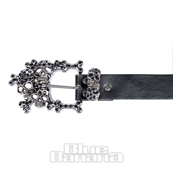 Blue Banana Skull End Studs Belt (Black) | Blue Banana