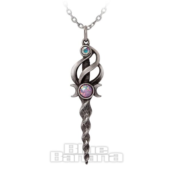 Collar de varita de Lunacornio de Alchemy Gothic (plata) | Accesorios Blue Banana