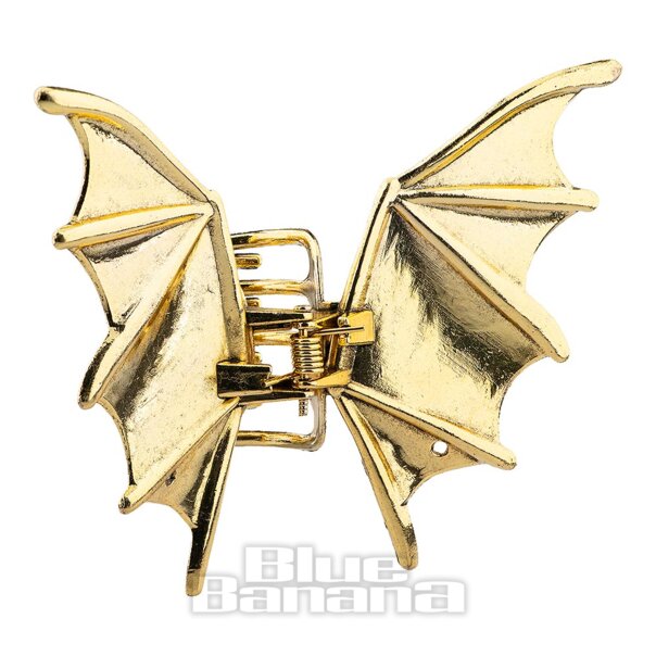 Blue Banana Bat Wings Hair Clip (Antique Gold) | Alternative Accessories