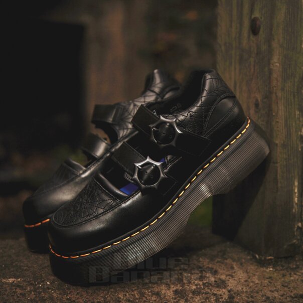 Dr Martens Buzz Mary Jane Wednesday Shoes (Black) | Blue Banana