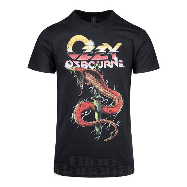 Ozzy Osbourne Vintage Snake T Shirt (Black) | Blue Banana
