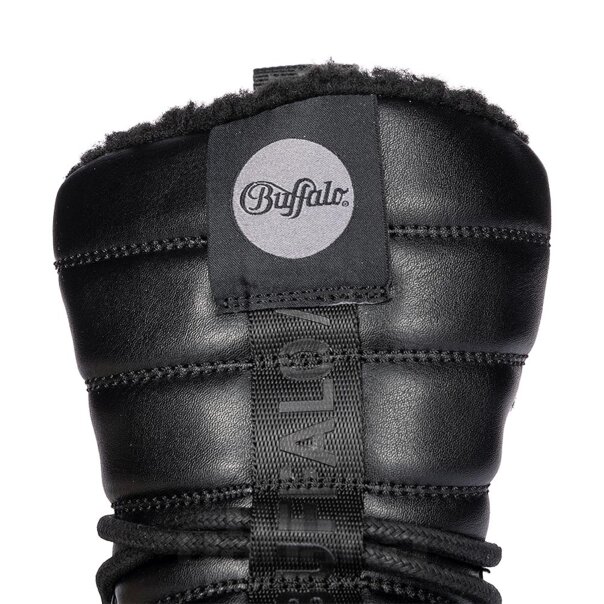 Buffalo Gospher Mid Boot (Black) | Alternative Platform Boots