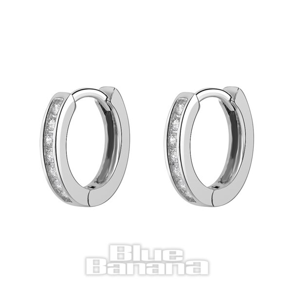 Blue Banana Sterlingsilber Kristallreihe  Clicker-Hoops (Paar)| Body Piercing Jewellery