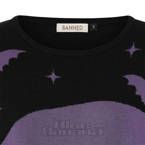 Banned Lyra Pullover (Schwarz/Lila) | Blue Banana