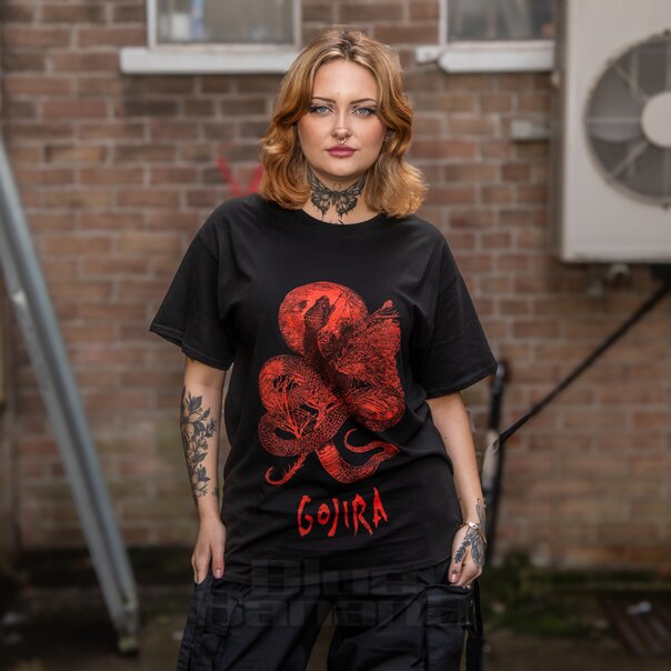 Gojira Serpent Moon T-Shirt (Schwarz) | Gojira Band Merchandise