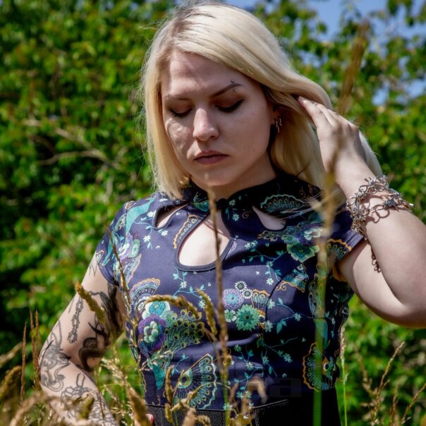 Banned Women's Proud Peacock Blue Dress, Alternative Fashion