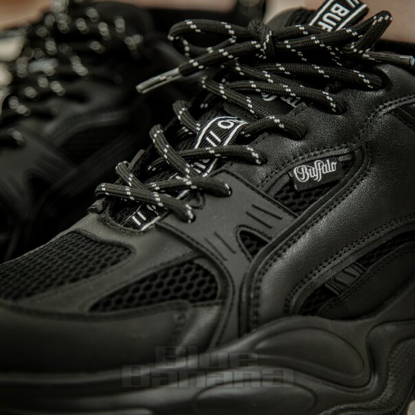 Buffalo Yuno Trainer (Black) | Alternative Platform Shoes