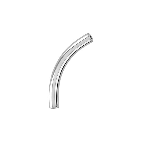Blue Banana Polished Titanium Threadless Curved Bar (Silver) | Threadless Piercing jewelry
