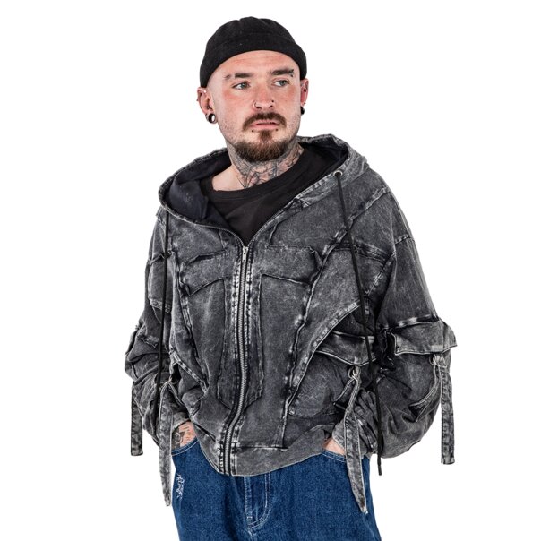 Poizen Industries Crux Noctis Hoodie (Grey) | Alternative Hoodies