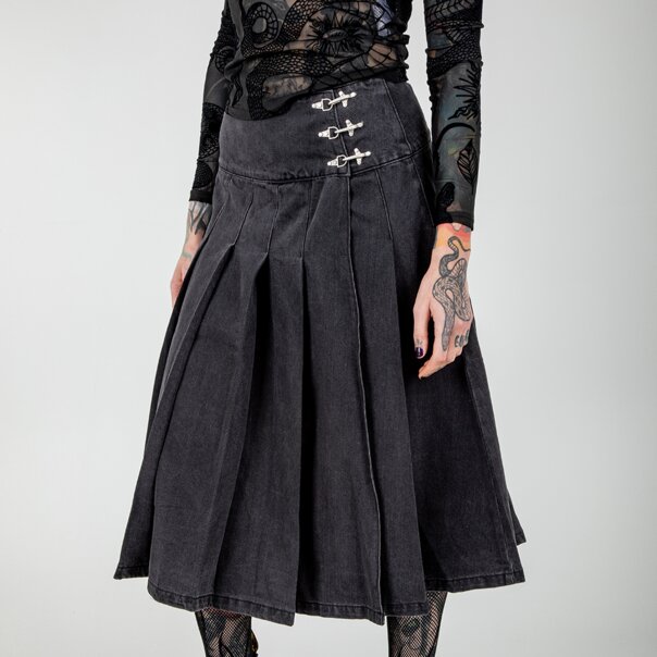 The Ragged Priest Affinity Skirt (Black) | Alternative Autumn Clothing