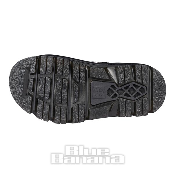 Dr Martens Zebzag Dalmatian Slider (Black/Cream) | Dr Martens Sandals