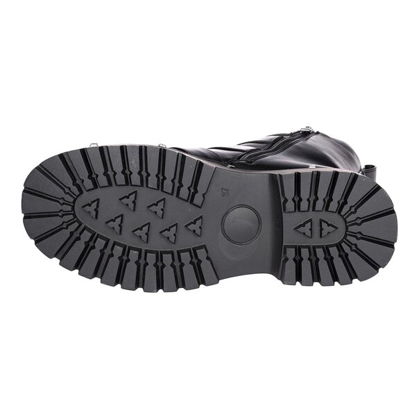 Bleeding Heart Buckle Boots (Black) | Alternative Footwear