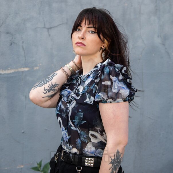 Hell Bunny Serpent Blouse (Multicolour) | Alternative Blouses