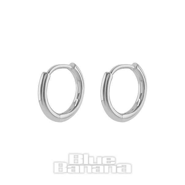 Blue Banana Sterlingsilber Huggie  Clicker-Hoops (Paar)| Body Piercing Jewellery