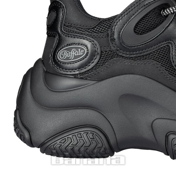 Baskets véganes Buffalo Prowler One (noires) | Blue Banana Footwear